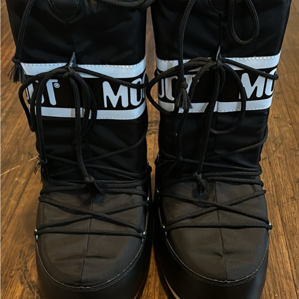 Black and White Moon Boots